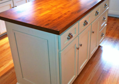 White-Painted-Kitchen-Island-with-Wood-Top